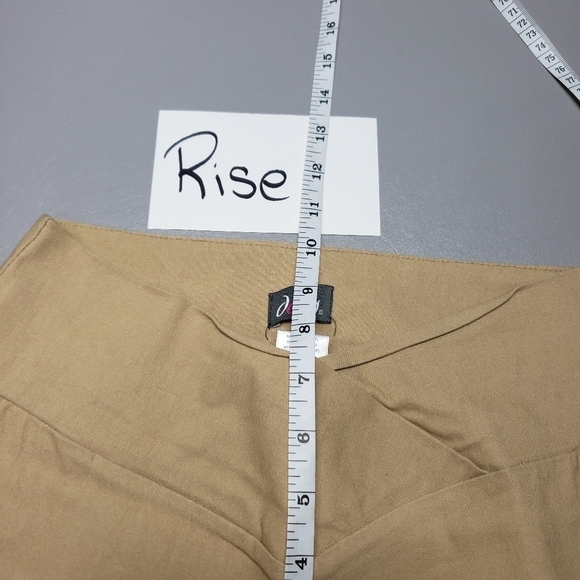 dots tan pull on stretchy skinny pants juniors size 3/4 - Picture 9 of 11